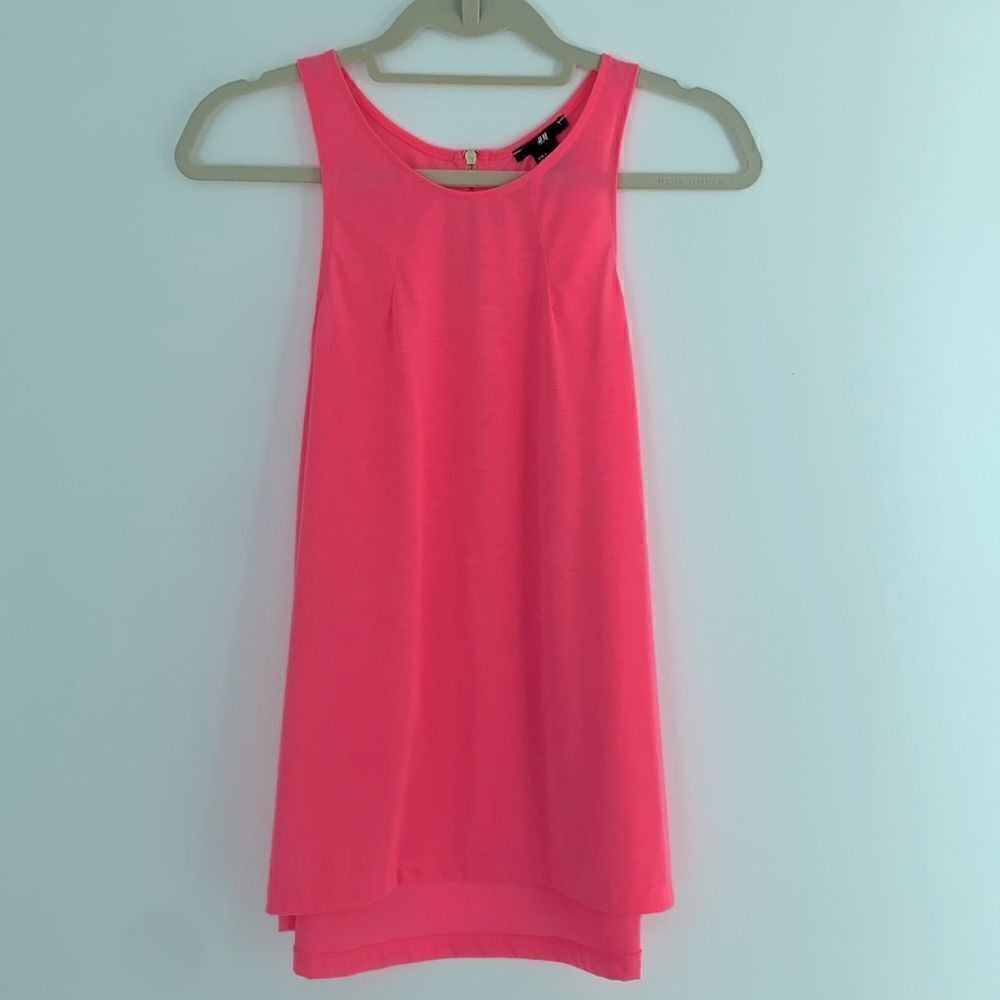 New Hot Pink Tank w/ Back Zipper